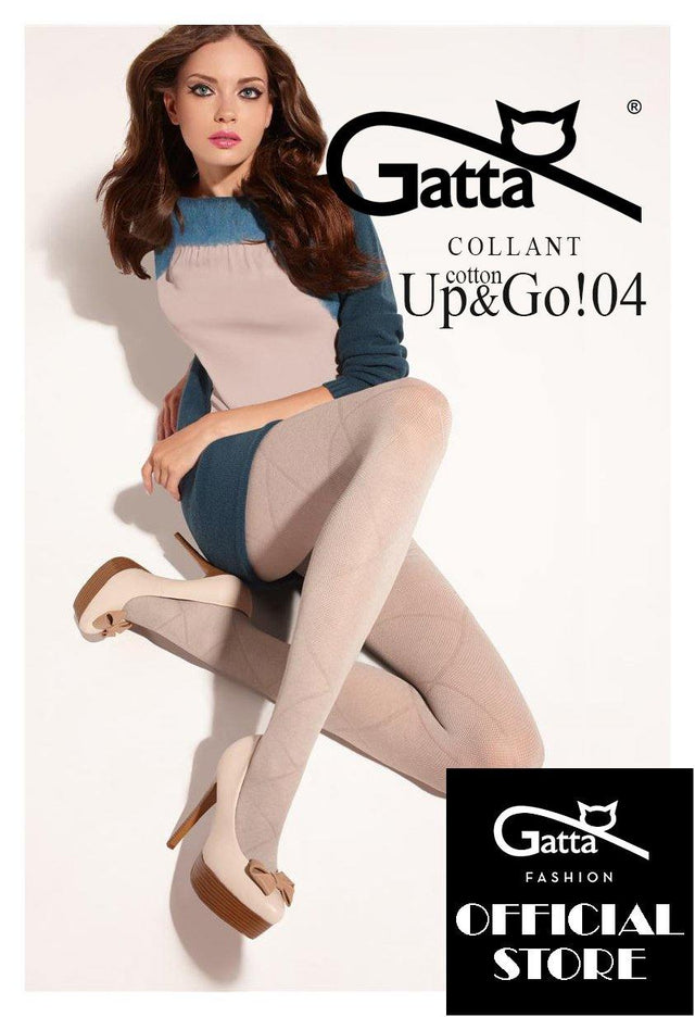 Gatta Cotton Up&Go 04 | gemusterte Strickstrumpfhose - GATTA FASHION