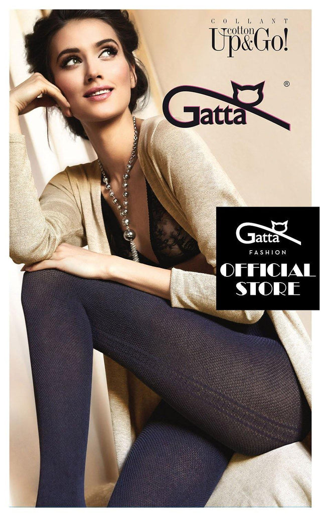 Gatta Cotton Up&Go 14 | gemusterte Strickstrumpfhose - GATTA FASHION